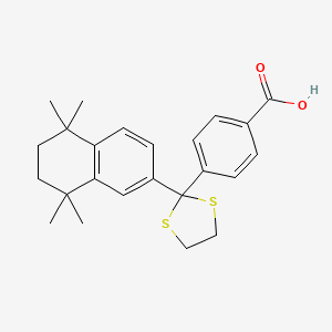 4-(2-(5,5,8,8-Tetramethyl-5,6,7,8-tetrahydronaphthalen-2-yl)-(1,3)dithiolan-2-yl)benzoic acid