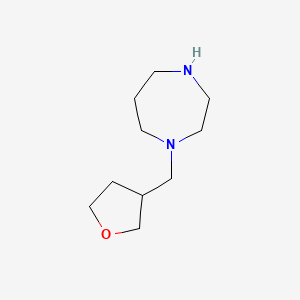 molecular formula C10H20N2O B12229841 1-[(Oxolan-3-yl)methyl]-1,4-diazepane 