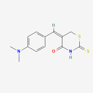 molecular formula C13H14N2OS2 B1222987 5-(4-(Dimethylamino)benzylidene)-2-thioxo-1,3-thiazinan-4-one 