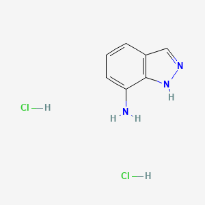 molecular formula C7H9Cl2N3 B12229870 1H-indazol-7-amine dihydrochloride 