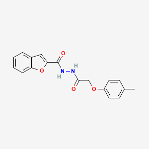 molecular formula C18H16N2O4 B1222989 N'-[2-(4-methylphenoxy)-1-oxoethyl]-2-benzofurancarbohydrazide 