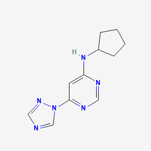 molecular formula C11H14N6 B12229894 N-cyclopentyl-6-(1H-1,2,4-triazol-1-yl)pyrimidin-4-amine 
