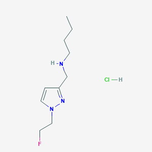molecular formula C10H19ClFN3 B12229942 butyl{[1-(2-fluoroethyl)-1H-pyrazol-3-yl]methyl}amine 
