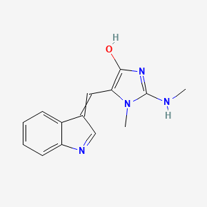 2-(Methylimino)-5-(1H-indol-3-ylmethylene)-1-methylimidazolidin-4-one