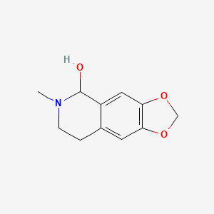 molecular formula C11H13NO3.ClH<br>C11H14ClNO3 B1223018 Hydrastinine Hydrochloride CAS No. 6592-85-4