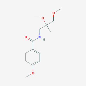 molecular formula C14H21NO4 B12230206 N-(2,3-dimethoxy-2-methylpropyl)-4-methoxybenzamide 