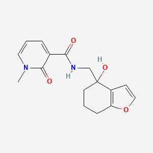 molecular formula C16H18N2O4 B12230212 N-[(4-hydroxy-4,5,6,7-tetrahydro-1-benzofuran-4-yl)methyl]-1-methyl-2-oxo-1,2-dihydropyridine-3-carboxamide 