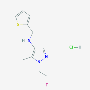 molecular formula C11H15ClFN3S B12230260 1-(2-fluoroethyl)-5-methyl-N-(2-thienylmethyl)-1H-pyrazol-4-amine 