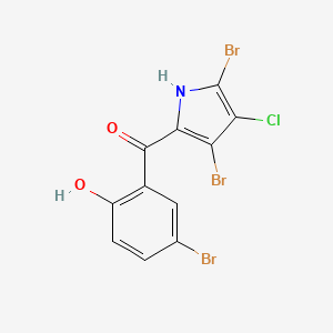 (5-bromo-2-hydroxyphenyl)(3,5-dibromo-4-chloro-1H-pyrrol-2-yl)methanone