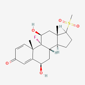 9-Fluoro-6beta,11beta-dihydroxy-17-(methylsulfonyl)androsta-1,4-dien-3-one