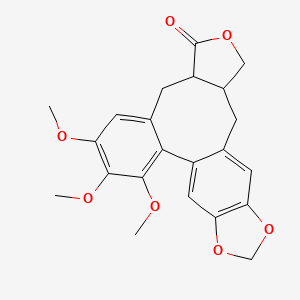 molecular formula C22H22O7 B1223042 Stegane CAS No. 72657-64-8