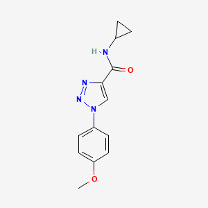 molecular formula C13H14N4O2 B12230513 N-cyclopropyl-1-(4-methoxyphenyl)-1H-1,2,3-triazole-4-carboxamide 