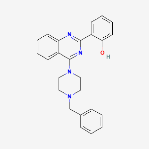 6-[4-[4-(phenylmethyl)-1-piperazinyl]-1H-quinazolin-2-ylidene]-1-cyclohexa-2,4-dienone