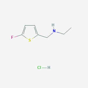 molecular formula C7H11ClFNS B12230536 Ethyl[(5-fluoro-2-thienyl)methyl]amine 
