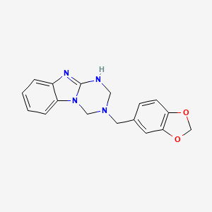 3-(1,3-benzodioxol-5-ylmethyl)-4,10-dihydro-2H-[1,3,5]triazino[1,2-a]benzimidazole