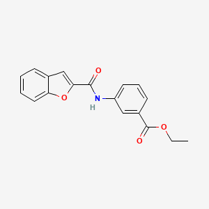 3-[[2-Benzofuranyl(oxo)methyl]amino]benzoic acid ethyl ester