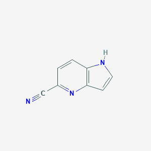 molecular formula C8H5N3 B122306 1H-吡咯并[3,2-b]吡啶-5-碳腈 CAS No. 146767-63-7