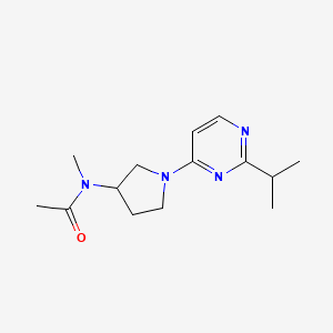 molecular formula C14H22N4O B12230796 N-methyl-N-{1-[2-(propan-2-yl)pyrimidin-4-yl]pyrrolidin-3-yl}acetamide 