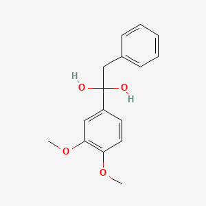molecular formula C16H18O4 B1223086 1-(3,4-Dimethoxyphenyl)-2-phenylethanediol CAS No. 98094-77-0