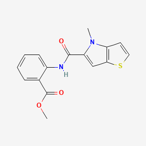 2-[[(4-Methyl-5-thieno[3,2-b]pyrrolyl)-oxomethyl]amino]benzoic acid methyl ester