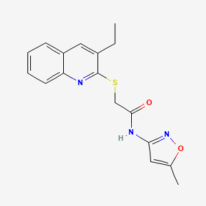2-[(3-ethyl-2-quinolinyl)thio]-N-(5-methyl-3-isoxazolyl)acetamide