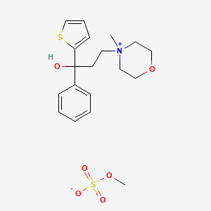 molecular formula C19H27NO6S2 B1223102 Tiemonium methylsulfate CAS No. 6504-57-0