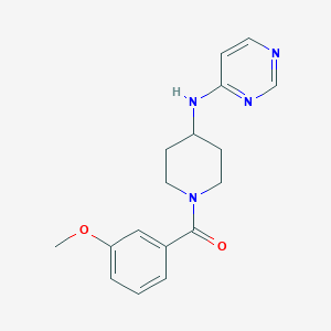 molecular formula C17H20N4O2 B12231120 N-[1-(3-methoxybenzoyl)piperidin-4-yl]pyrimidin-4-amine 