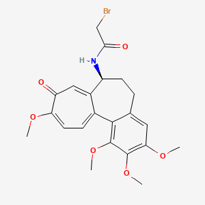molecular formula C22H24BrNO6 B1223117 2-bromo-N-[(7S)-1,2,3,10-tetramethoxy-9-oxo-6,7-dihydro-5H-benzo[a]heptalen-7-yl]acetamide CAS No. 26195-69-7