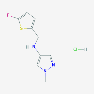 molecular formula C9H11ClFN3S B12231242 N-[(5-fluoro-2-thienyl)methyl]-1-methyl-1H-pyrazol-4-amine 
