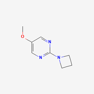 molecular formula C8H11N3O B12231252 2-(Azetidin-1-yl)-5-methoxypyrimidine 