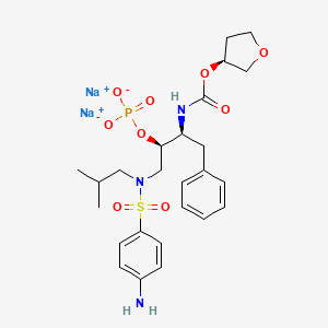 molecular formula C25H34N3Na2O9PS B1223129 Fosamprenavir Sodium CAS No. 226700-80-7
