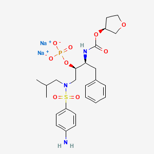 molecular formula C25H34N3Na2O9PS B1223129 Fosamprenavir sodium CAS No. 226700-80-7