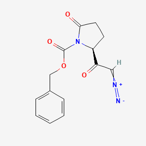 N-Benzyloxycarbonylpyroglutamyl diazomethyl ketone