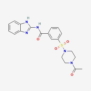 3-[(4-acetyl-1-piperazinyl)sulfonyl]-N-(1H-benzimidazol-2-yl)benzamide