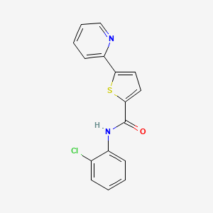 molecular formula C16H11ClN2OS B1223149 N-(2-chlorophenyl)-5-(2-pyridinyl)-2-thiophenecarboxamide 