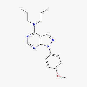 molecular formula C18H23N5O B1223153 1-(4-methoxyphenyl)-N,N-dipropyl-4-pyrazolo[3,4-d]pyrimidinamine 
