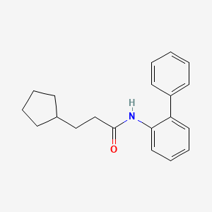 molecular formula C20H23NO B1223154 3-cyclopentyl-N-(2-phenylphenyl)propanamide 