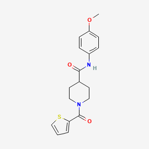 N-(4-methoxyphenyl)-1-[oxo(thiophen-2-yl)methyl]-4-piperidinecarboxamide