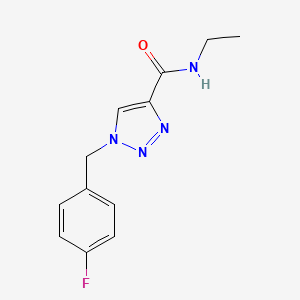 molecular formula C12H13FN4O B12231608 N-ethyl-1-[(4-fluorophenyl)methyl]-1H-1,2,3-triazole-4-carboxamide 