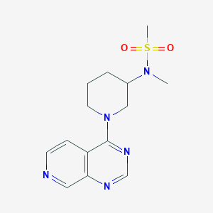 molecular formula C14H19N5O2S B12231643 N-methyl-N-(1-{pyrido[3,4-d]pyrimidin-4-yl}piperidin-3-yl)methanesulfonamide 