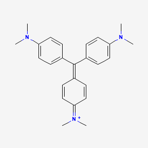 molecular formula C25H30N3+ B1223171 Gentian violet cation CAS No. 7438-46-2
