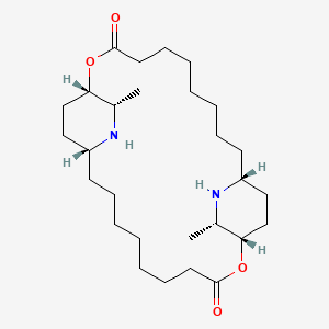molecular formula C28H50N2O4 B1223175 Carpaine CAS No. 3463-92-1