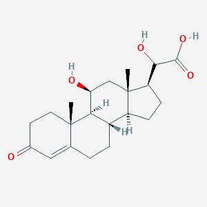 molecular formula C₂₁H₃₀O₅ B122318 Pregn-4-en-21-oic acid,11,20-dihydroxy-3-oxo-, (11b)- CAS No. 75879-79-7
