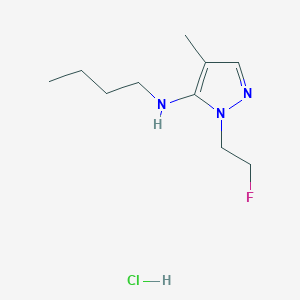 molecular formula C10H19ClFN3 B12231861 N-butyl-2-(2-fluoroethyl)-4-methylpyrazol-3-amine;hydrochloride 