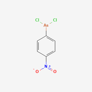 molecular formula C6H4AsCl2NO2 B1223187 ARSINE, DICHLORO(p-NITROPHENYL)- CAS No. 51956-43-5