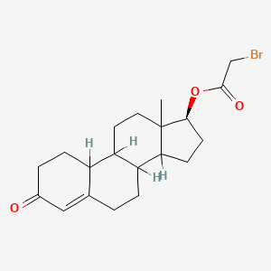 molecular formula C20H27BrO3 B1223188 17beta-Bromoacetoxy-19-nortestosterone CAS No. 55648-44-7