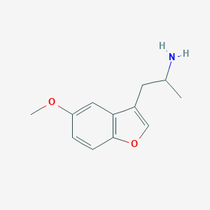 molecular formula C12H15NO2 B122319 1-(5-Methoxy-1-benzofuran-3-yl)propan-2-amine CAS No. 140853-59-4