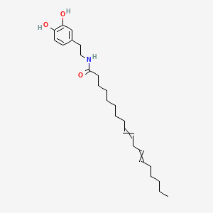 molecular formula C26H41NO3 B1223191 9,12-Octadecadienamide,N-[2-(3,4-dihydroxyphenyl)ethyl]-, (9Z,12Z)- 