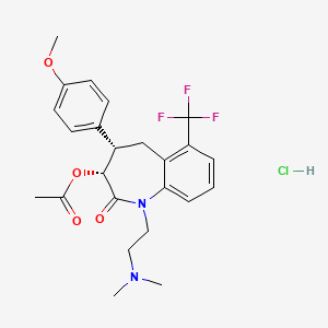 molecular formula C24H28ClF3N2O4 B1223192 Unii-B43B1P643W CAS No. 125762-03-0