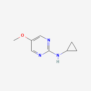 molecular formula C8H11N3O B12231960 N-cyclopropyl-5-methoxypyrimidin-2-amine 